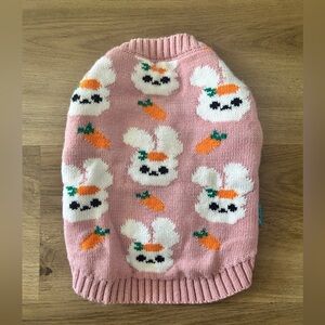 Pink Carrot Bunny Knit Dog Sweater, Size: Medium - NWOT
